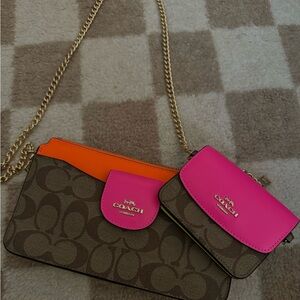 Coach crossbody bag with chain wallet